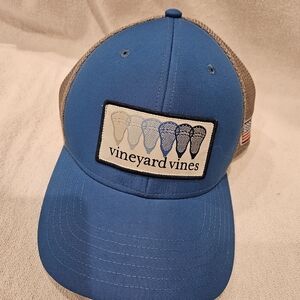 Vineyard Vines Lacrosse Blue Trucker Hat